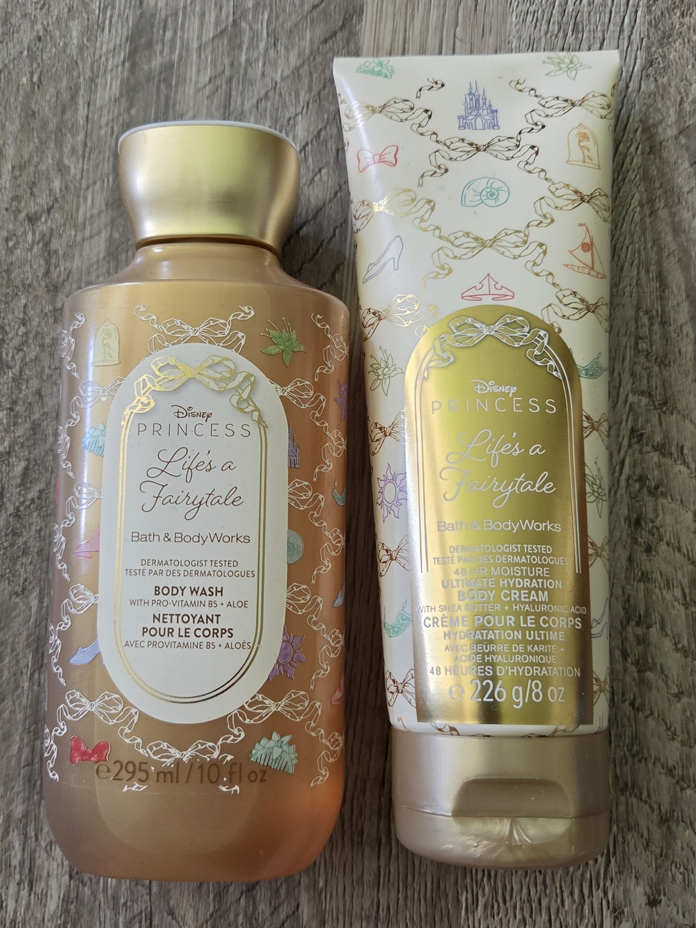 Bath & Body Works Disney Princess Life's a Fairytale Body Wash & Cream Set New